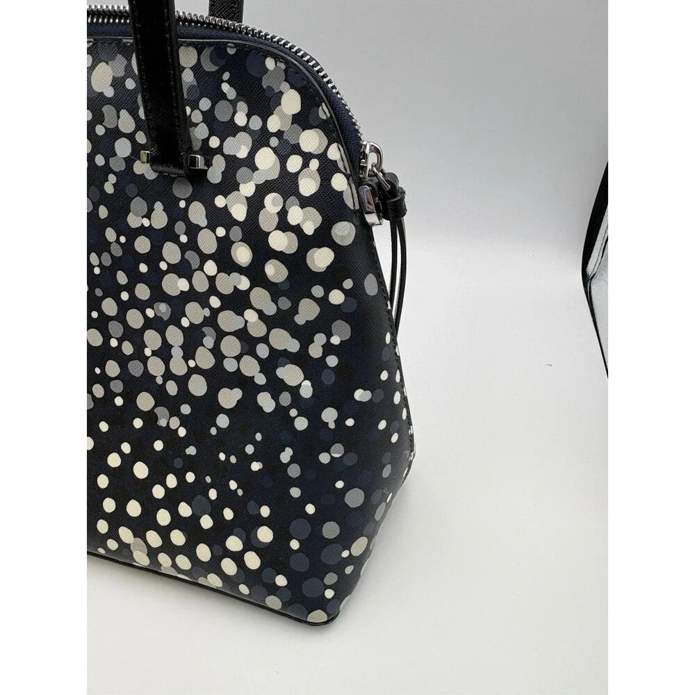 KATE SPADE MAISE SAIREE DOT DOMED LEATHER SATCHEL PURSE BAG